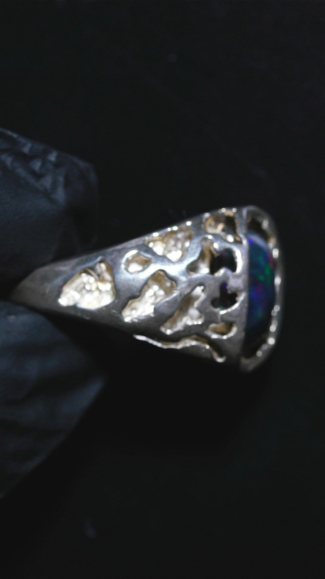 Ethiopian Opal Ring -- Sterling Silver