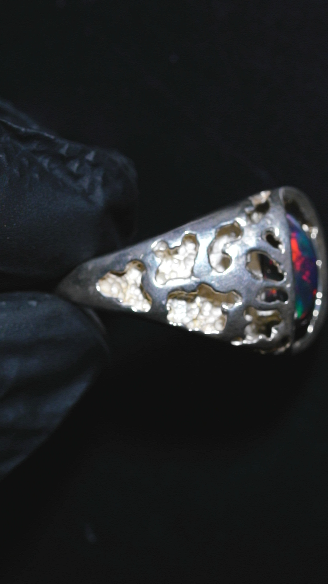 Ethiopian Opal Ring -- Sterling Silver